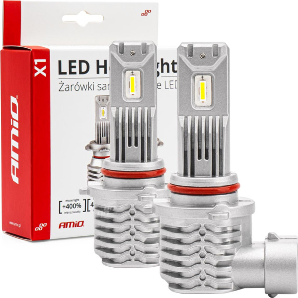 Auto LED spuldzes x1 sērija amio hb4 9006 amio-02969