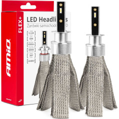 LED automobilių lemputės flex+ h1 12v 24v 6000k amio-03655