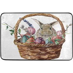 Lieldienu durvju paklāji Kāju paklājiņš Spring Bunny Gnome Durvju paklājiņš, Sayla 60 x 40 cm Priekšējo durvju mitruma absorbcijas durvju paklājiņš Durvju paklājiņš Durvju paklājs Paklājs Mājas Dekors Mājas Dekors Grīdas Paklājiņš