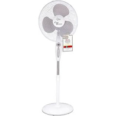 Suntec Wellness 11771 CoolBreeze 4000 SV-RC pjedestāla ventilators 4000 SVM hroms 40 cm diametrs, 3 līmeņi, svārstīgs, regulējams augstums 50 vati