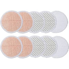 Aukščiausios kokybės 10 x mikropluošto valymo pagalvėlės, suderinamos su Bissell Spinwave 20522 2240N 2039A šluostėmis (4 x oranžinė + 4 x pilka + 2 x balta)