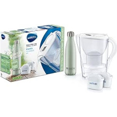 BRITA Jarra Marella Blanca + 2 filtras + dangtelis, juodas