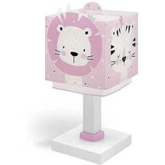 Dalber 63111S E14 Bērnu galda lampa Nakts lampa Baby Jungle Jungle Forest Animals Pink