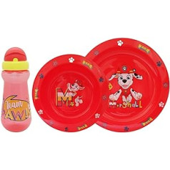 Mans pirmais Paw Patrol barošanas komplekts - Māršala šķīvis, bļoda un trauks