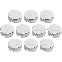 magnetoplan Ergo-Magnet 10er-Pack Whiteboard-Magnete, Pinnwandmagnete, Magnetpunkte für die Schultafel, Kühlschrankmagnete und Pinnwände | 11 Farben, 34 x 12,5 mm - sudraba