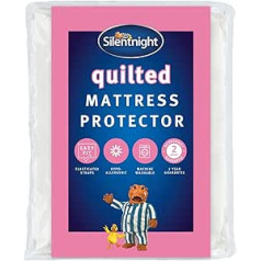 Silentnight Quilted Matratzenschoner Plus King – Premium-Luxus-weiches, gemütliches Matratzenschoner-Pad mit elastischen Trägern – Hypoallergene Maschinenwäsche-Protektoren – Verpackung kann variieren