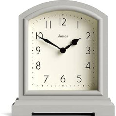 JONES CLOCKS® kroga mēteļa pulkstenis — tradicionāls/klasisks dizains — guļamistabas pulkstenis — viesistabas pulkstenis — biroja pulkstenis — mantels pulkstenis – galda pulkstenis — plaukta pulkstenis — mazs pulkstenis (gaiši