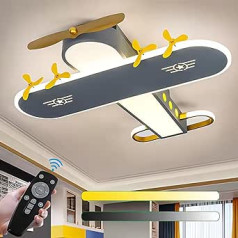KZT LED lubinis apšvietimas Lėktuvas Modernus lubų šviestuvas su nuotolinio valdymo pulteliu reguliuojamas 60 cm berniuko miegamojo lempa akrilinis lubų apšvietimas mergaitėms vaikų kambarys kūdikių kambario darželio vidaus apšvietimas