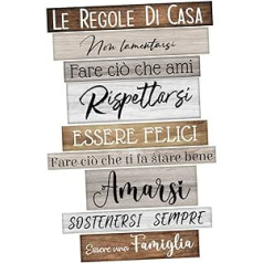 Stickerdesign Wall Stickers, Set of House Rules, Quotes, Wall Stickers, Decoration, Indoors, Sentences, Kitchen, Rules of the House, in Italian M