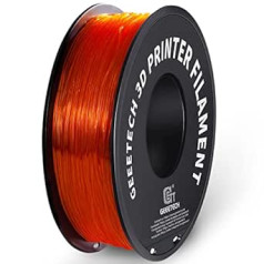 GEEETECH TPU kvēldiegs 1,75 mm caurspīdīgs oranžs, elastīgs 3D printera kvēldiegs, 1 kg, 1 spole