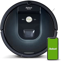 iRobot Roomba 981 putekļsūcējs ar 3 līmeņu tīrīšanas sistēmu, telpu kartēšana, paklāju turbo režīms, divas vairāku pamatu birstes, WLAN putekļsūcējs, robots cietām grīdām, paklāji un mājdzīvnieku spalvas, lietotņu vadība