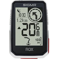 SIGMA SPORT ROX 2.0 balts velosipēdu dators bezvadu GPS un navigācija, ieskaitot GPS stiprinājumu āra GPS navigācijai tīram braukšanas priekam