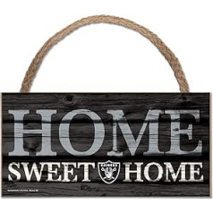 Wincraft NFL Oakland Raiders Wooden Sign Wood Home Sweet Home