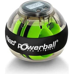Powerball Kernpower Autostart Max žiroskopiskais rokas trenažieris ar uztīšanas mehānismu un tahometru caurspīdīgi pelēkā krāsā