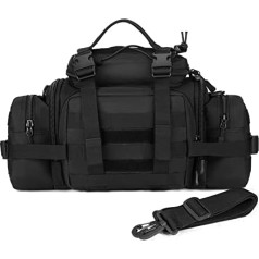 Huntvp taktiskā jostassoma Molle 3 virzienu jostas soma Ūdensnecaurlaidīga jostas soma Taktiskā Crossbody daudzfunkcionālā jostassoma Bumbag militārā sportam āra skriešanai kempings pārgājieni pārgājieni