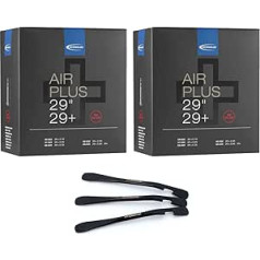 Schwalbe SV19 Air Plus velosipēda iekšējās caurules 40 mm 29 29+ collām (54/65-622/635) ar 3 MSZweirad riepu sviru komplektu pa 2