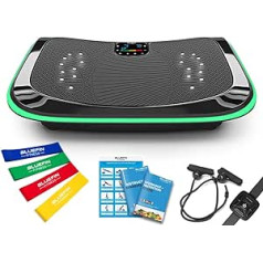 4D Vibration Plate with 3 Powerful & Silent Motors, Easy to Use, Magnetic Field Massage, Ultra Comfortable Curved Design, 4.0 Bluetooth Speakers, Vibration / Oscillation, 4D