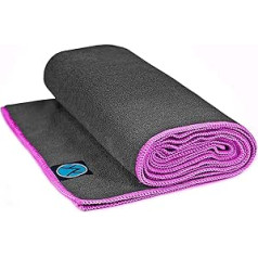 Jogas paklājiņš/dvielis (24 x 72 collas) — mikrošķiedras karstais jogas paklājiņa dvielis, aizsargājiet jūsu jogas paklājiņu un uzlabojiet satvērienu. Neslīdošs, neslīdošs vienreiz samazināts