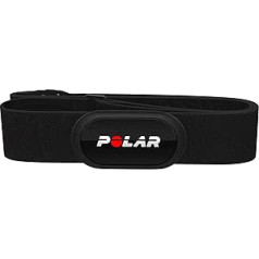 Polar H10 sirdsdarbības sensors Unisex ANT+ Bluetooth EKG ūdensizturīgs sirdsdarbības sensors ar krūšu siksnu, melns, M-XXL