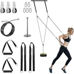 Cable Pull Fitness Cable Lat Pull Fitness Bicepss Muguras treniņu ierīce Troses skriemeļu sistēma Lat Pull Machine Rokas spēka treniņš Mājas trenažieru zāles treniņu aprīkojums