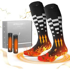 Wiederaufladbares beheiztes Set – beheizte Socken und Handwärmer für Männer – 2 Packungen elektrische Fußwärmer mit 6000 mAh Weihnachtsstrumpffüller