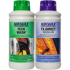 Nikwax – Tech Wash/TX Direct Twin 1 litro valymas vieno dydžio skaidrus