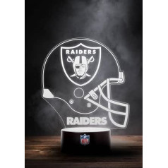 Lieliska zīmola Las Vegas Raiders NFL LED lampas gaismas logotipa ķiveres maiņas režīms ar 6 dažādām krāsām