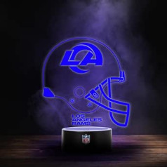 Lielisks zīmols Los Angeles Rams NFL LED lampas gaismas logotipa ķiveres maiņas režīms ar 6 dažādām krāsām