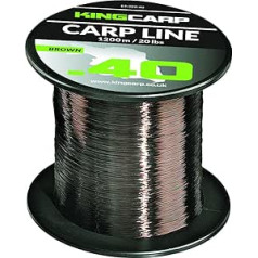 King CARP - 1200m Bulk Spools of Carp Mono of Extra Strong Monofilament Carp & Specimen Coarse Fishing Line (Murky Brown) - Comes in 10, 12, 15 & 20lbs Breaking Strains