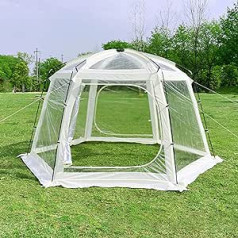 3.5 m Large Outdoor Garden Dome Bubble Tent, 5-8 People, Camping Dome Tent, Windproof and Warm, 360° Panoramic Transparency, UV Resistant Sun Protection Canopy Event Tent for Party, Garden