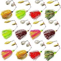 Shaddock Spinnerbait mākslīgās ēsmas komplekts Spinner Buzzbait makšķerēšanas ēsma Jig Heads Mākslīgās zivju ēsmas Foreles ēsmas makšķerēšanas āķa komplekts asari līdaku zandartu plēsīgo zivju makšķerēšanai