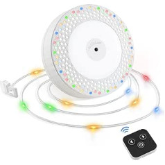 HOMEKANE LED āra kempinga lampa ar 10 m gaismas ķēdi, pārnēsājama kempinga laterna ar regulējamu telts lampu IP54 ūdensizturīga, 6 apgaismojuma režīmi Fairy Lights āra iekštelpu un āra dārzam, balkonam,