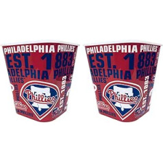 Boelter Philadelphia Phillies atkārtoti lietojami plastmasas uzkodu spainīši 3l iepakojums pa 2