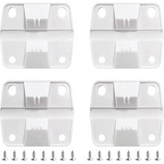 Ansook Radiator Replacement Plastic Hinges and Screws Kit - Compatible with Coleman Coolers 5253 6262 6270 Radiator Hinges Replacement - for Rubbermaid Radiator Hinges (Pack of 4)