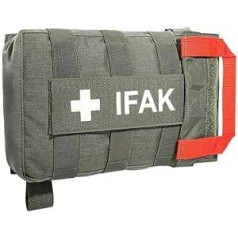 Tasmanian Tiger TT IFAK Pouch VL L Molle saderīgs pirmās palīdzības komplekta jostas soma pārgājieniem āra ceļojumu policijas dienestam (Stone Grey-Olive IRR)