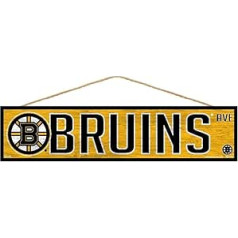 Wincraft NHL Boston Bruins SignWood Avenue dizains, komandas krāsa, 10,2 x 43,2 cm