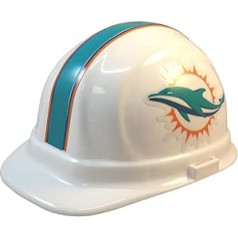 Miami Dolphins NFL celtnieku ķivere, aizsargķivere, regulējams izmērs, ANSI Z89.1, 2009. gada 1. tipa E klases standarts