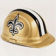 New Orleans Saints NFL celtnieku ķivere, aizsargķivere, regulējams izmērs, ANSI Z89.1, 2009. gada 1. tipa E klases standarts