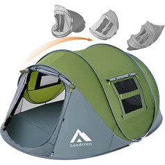 Easy Pop Up Tent 4 Person Waterproof Automatic Setup 2 Door Instant Family Tent for Camping Hiking Travel