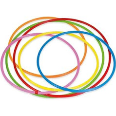 Betzold Sport — Hula Hoop Rainbow komplekts ar 6 fitnesa vingrošanas riepām bērniem