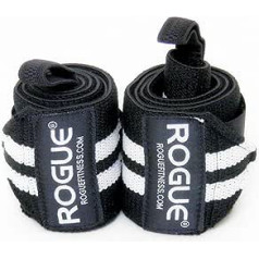 Fitnesa plaukstas aptinumi melni/balti | Rogue Fitness plaukstas aptinumi (melns/balts, 18 collas)