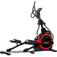 AsVIVA Elipsinis treniruoklis, ergometras, Bluetooth valdymo programėlė, integruoti rankų pulso jutikliai, treniruoklis, elipsinė judesių seka, XL neslystantys pedalai, 18 kg smagračio masė