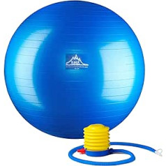 Black Mountain Products Professional Grade Stability 1000lbs Anti-Burst 2000lbs Static Weight Rated 45cm Gym Ball, Schwarz, 453,59 kg/45 cm