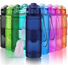 ZORRI sporta ūdens pudele bērniem 500 ml/700 ml/1000 ml bez BPA videi draudzīgas Tritāna plastmasas atkārtoti lietojamas ūdens pudeles ar filtru, noplūdes necaurlaidīgs, pārslēdzams vāks, jogas skriešana