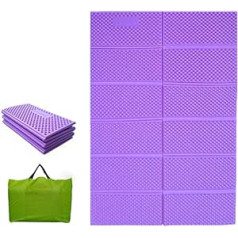 Double Camping Sleeping Pad putuplasta olu kastes telts guļampaklājiņš, termiski alumīnija folijas ūdensizturīgs āra matracis pārgājieniem pludmalē (krāsa: violeta)