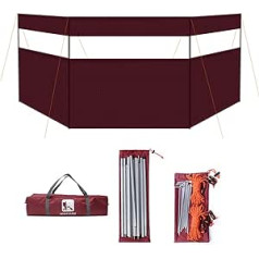 Wsterao Camping Wind Protection Privacy Screen Garden Camping Privacy Screen Beach Wind Protection with Viewing Window for Picnics, Barbecues, Campfires