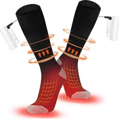 Heated Socks for Men Women Rechargeable 2200mAh Electric 3 Temperature Settings Heated Sock for Camping Skiing Hiking Fishing Riding Motorcycle