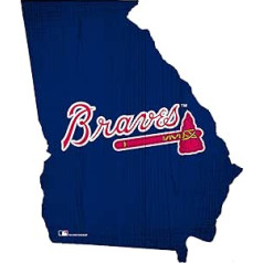 Fanu izveide MLB Losandželosas Angels Unisex Atlanta Braves Team Color Logo State Cutout Shield Team Color, One size