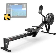 PASYOU Rowing Machine for Home - Commercial Rowing Machines with Air Resistance, Foldable Rowing Machine with Backlit Bluetooth Display, Adjustable Tablet Holder - 150 kg Load
