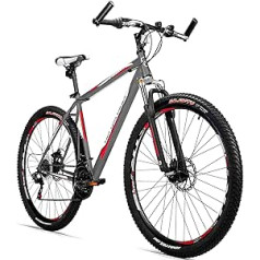 Mountaineer Detroit 29 collu/73,66 cm kalnu velosipēds, piemērots 170 cm un vairāk, disku bremzes, Shimano 21 ātruma pārnesumu pārslēgšana, dakšu piekare, zēnu un vīriešu velosipēds